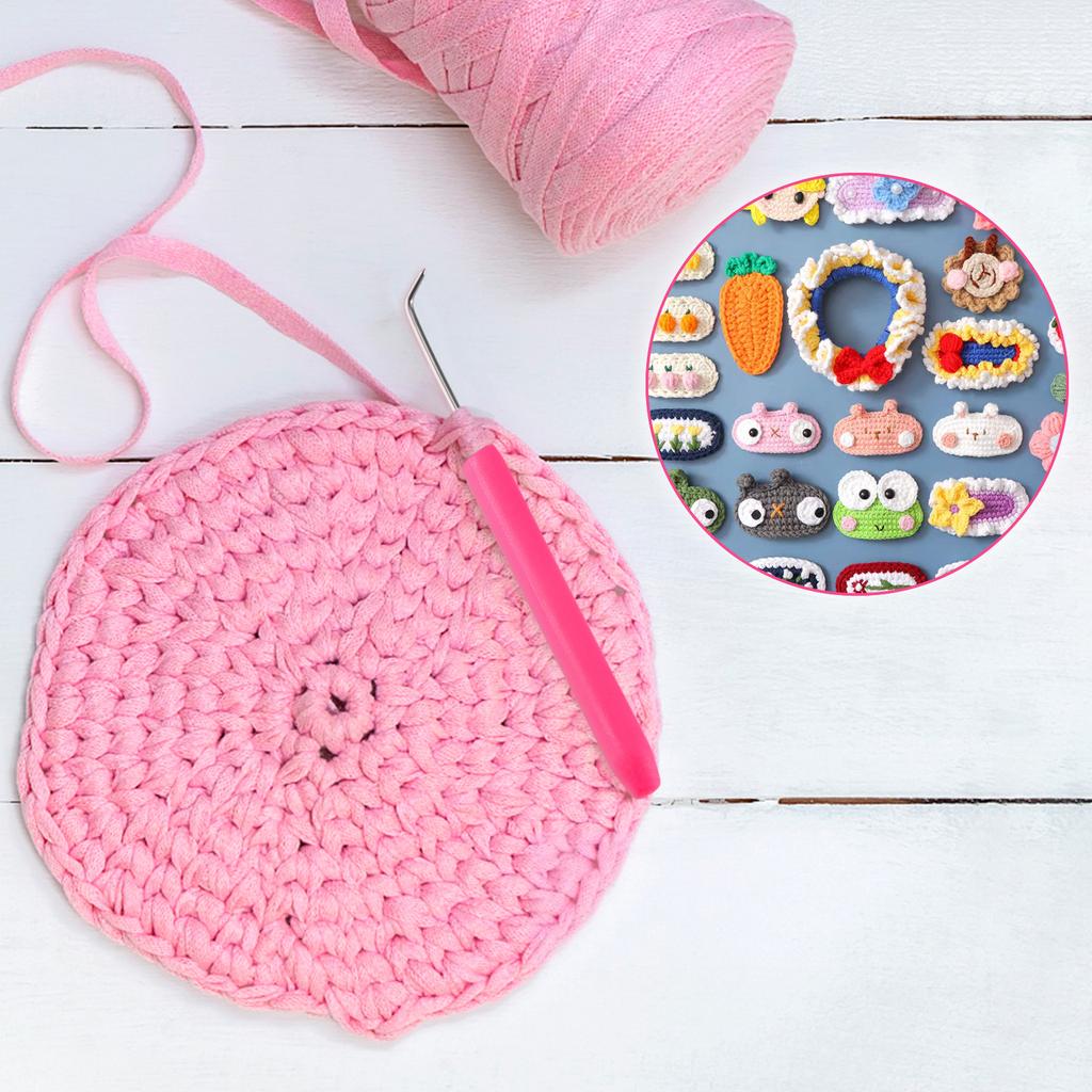 Knitters Crochet Hook Kit Bent Hooks Accessories Picking Needle Bent Crochet Hook Set with 2 Pcs Plastic Knitting Sewing Needles