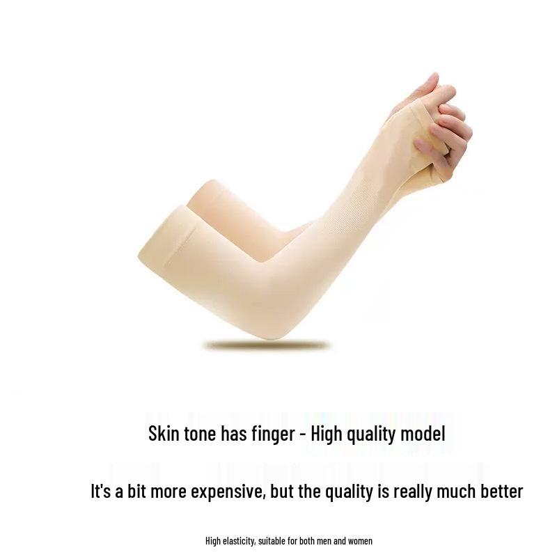 Unisex Anti-UV Cooling Arm Sleeves for Summer Cycling & Driving - Breathable Ice Silk