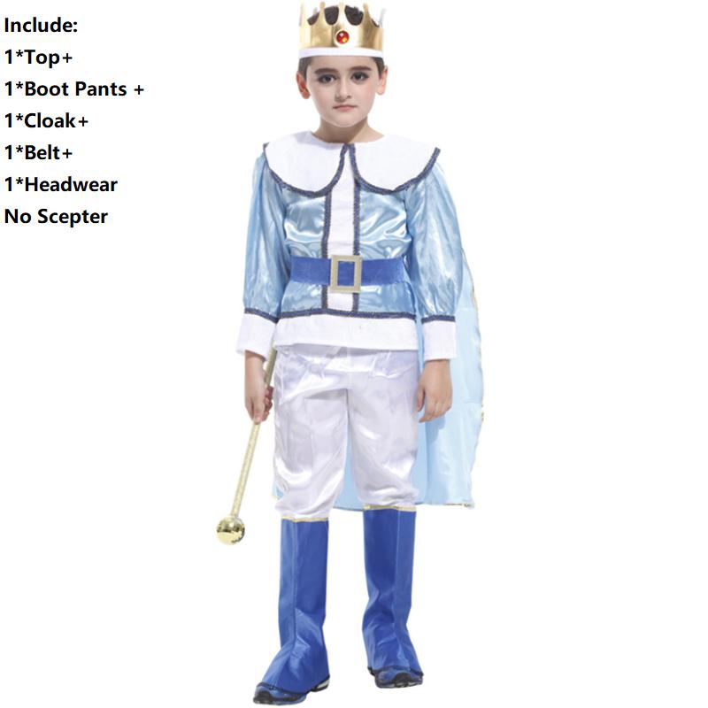 

Костюм Прекрасного Принца для мальчиков Детское нарядное платье для вечеринки Детский костюм Принца на Хэллоуин Light Blue-L