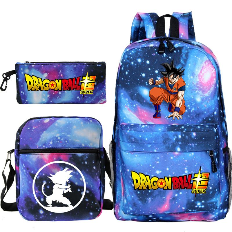 Dragon ball dragon ball three-piece set animation periphery new pencil case set leisure student backpack