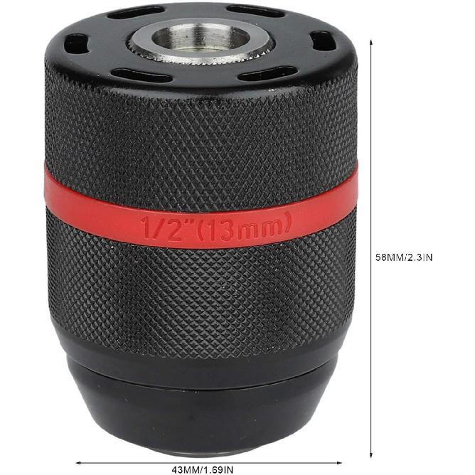 Keyless Chuck, Multi Keyless Hand Drill Chuck 1/2-20UNF Mount Self-tighten Replacement Drill Chuck for Rotary Tools Accessories