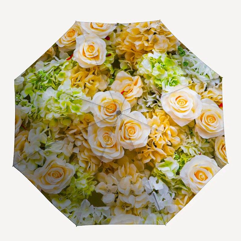 Floral Wall Decor: Elegant Rose&Hydrangea Arrangement for Home or WeddingUmbrella with Cute Design,Portable 3-Fold Compact Umbrella for Men&