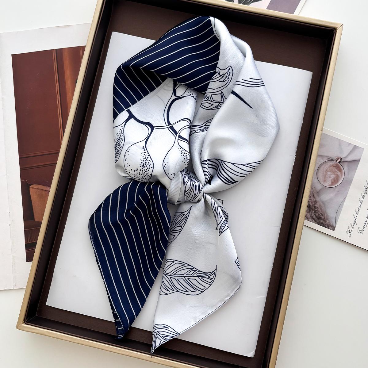 

Роскошный квадратный мягкий шарф 70 см для женщин, модный шейный платок, повязка для волос, лента для маленькой сумки, резинка для волос, банданы для путешествий, на каждый день