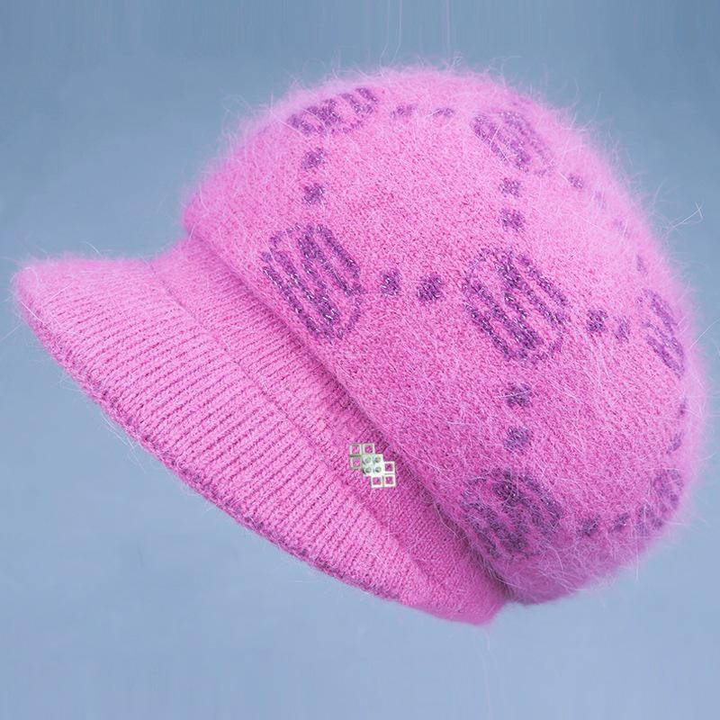 Women's Autumn & Winter Wool Knit Beret and Scarf Set - Warm, Versatile, Thickened for Middle-Aged & Elderly