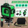 3D 12 Lines Laser Level Self-Leveling 360 Horizontal And Vertical Cross Super Powerful Green Laser Beam Line Measurement Tools