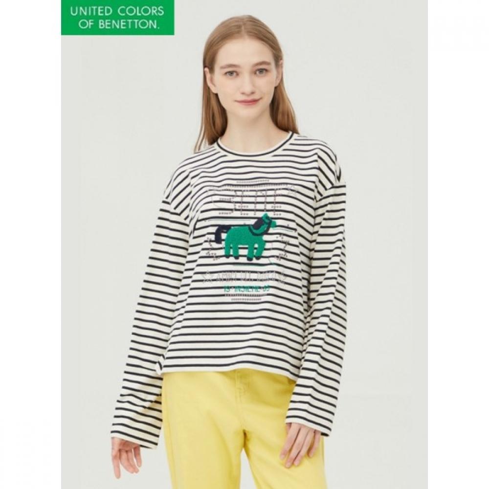 

Футболка в полоску Benetton baTsa4461 BK/42