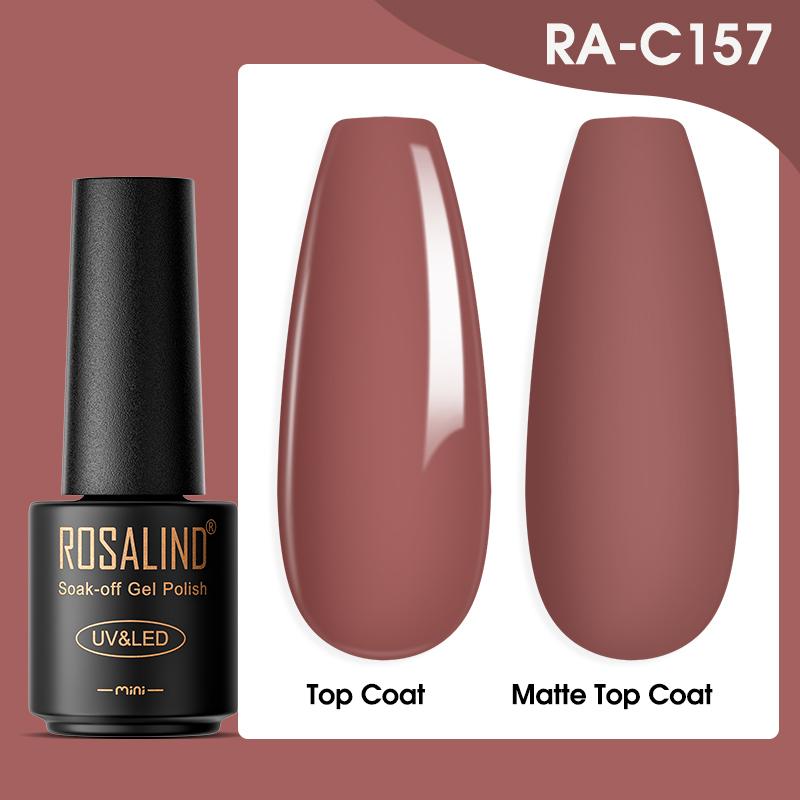 ROSALIND 7 ml Gel-Nial-Nagellack, semi-permanenter Nagellack, Top-Basislack, UV-Gel für Nail-Art-Design