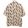 unused GUCCI Made in Italy North Face collaboration silk Total logo Short sleeve shirt Men's Used