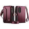 For Z Fold8 Wallet Case,Leather Flip Cover with Crossbody Strap Wristlet Kickstand for Samsung Galaxy Z Fold 8 2026