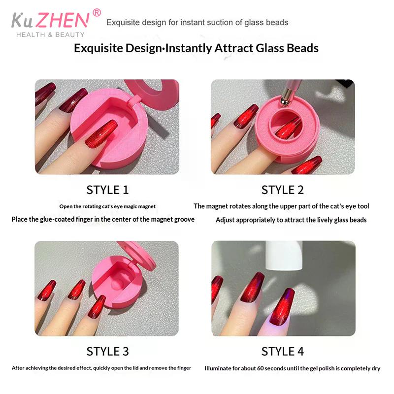 1PCS Nail Magnet Cat Eye Auxiliary Device Quickly Suction Cat's Eye Assist Tool For Nail Art Beginners Manicure Art Design Tools