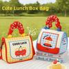 Large Capacity Cute Lunch Bag Insulated Crossbody Picnic  Bag Cartoon Food Warm Thermal Bag  Women