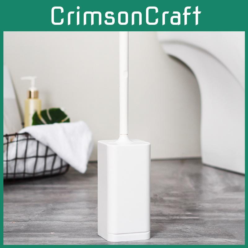 Long Handle Toilet Brush Set With Stand Plastic Cleaning Kit For Home Use