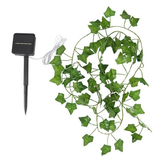 Artificial Garland String Light 10 Ft Faux Cherry Blossom Garland Green Creeper Vine Light 30 LED Lights Battery Operated String Light for Home