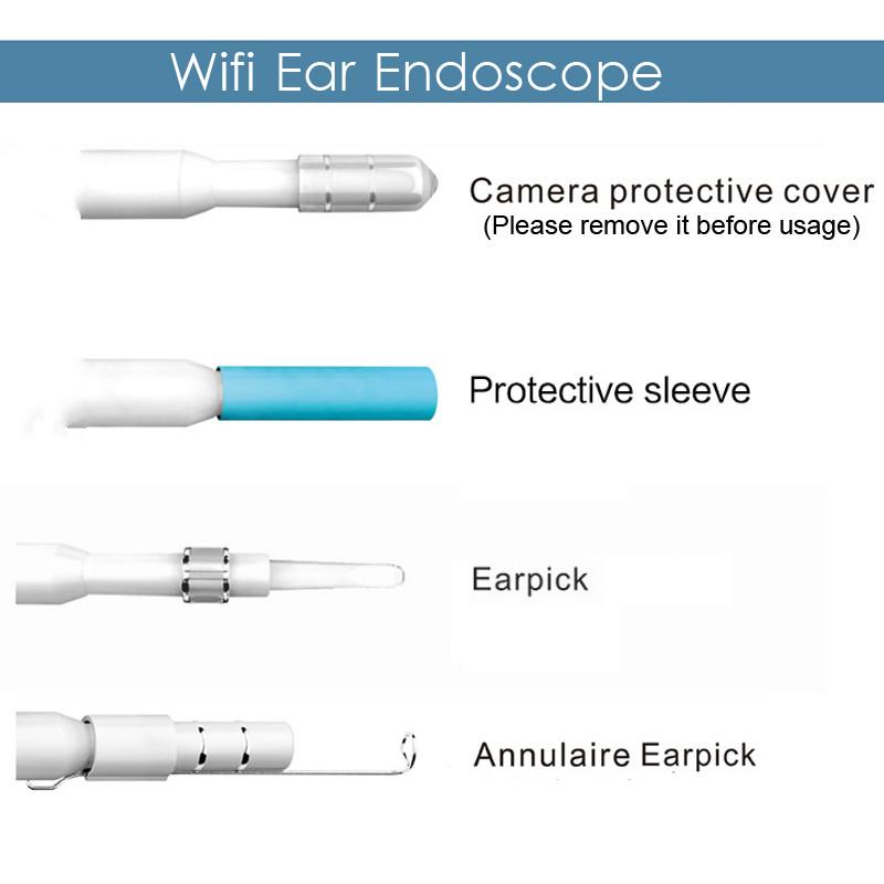 USB HD Vizuální Ušní Endoskop Lžička Kamera Boroskop Nástroj na Čištění Uší Lékařský Otoskop Vizuální Ušní Lžička