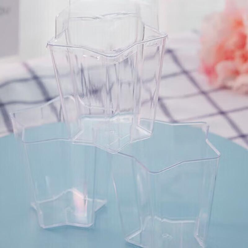 Pabei 7068 Einweg-Stern-Mousse-Becher mit Deckeln