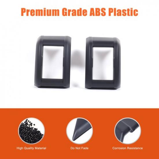 Matte Black Interior Dashboard Side Vent Cover Trim For Mitsubishi L200 2024-25