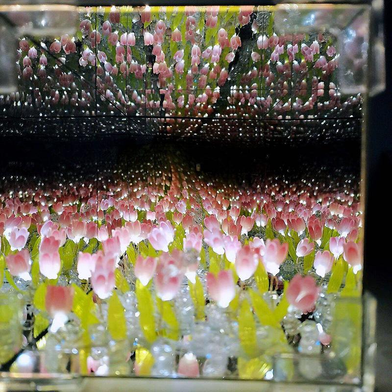 Creative Diy Tulip Flower Sea Cube Three-Dimensional Small Night Lamp Material Package For Girlfriend Couple Girlfriend