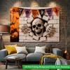 2D Flat Backdrop1pc Halloween Skeleton Backdrop Banner Polyester Wall Decor For Living Room Bedroom Office Outdoor Decor Party Holiday Gift