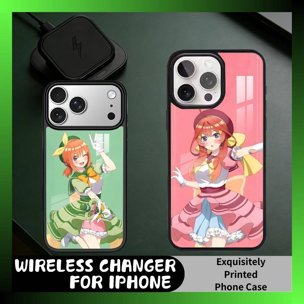 The Q-Quintuplets Anime 5Toubun Phone Case For iPhone17,16,15,14,13 Plus,Pro Max Magnetic For Magsafe Wireless Charging