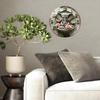 30cm Round Glass Wall Clock Incorporating Custom Metal or Wood Inlays