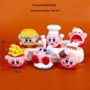 Kirby Cute Cartoon Burger French Fries Chef Style Food Series Model Set Ornament