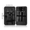 7/10/18 Pcs Classic Black Manicure Set Hand Feet Facial Stainless Steel Accessories All Black Nail Clippers