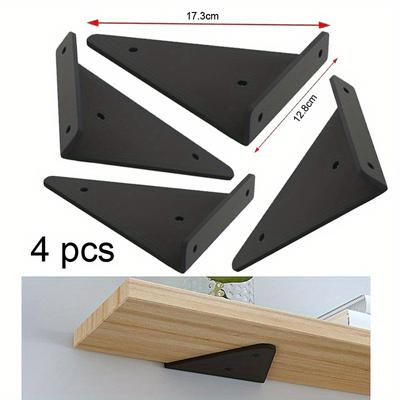 4pcs Shelf Bracket Shelf Supports Hidden Brackets for Floating Wood Shelves Concealed Blind