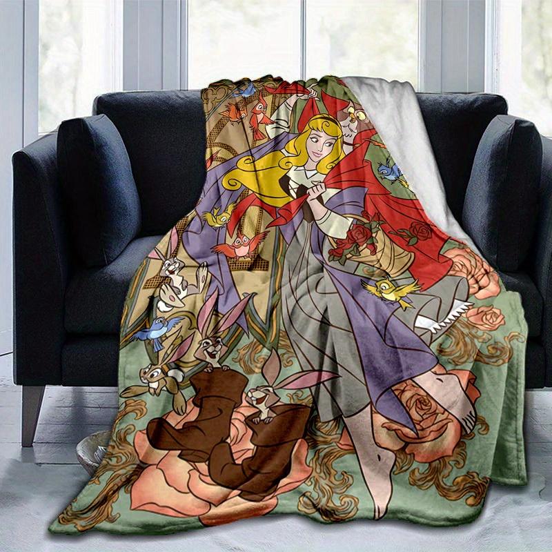 1 pezzo Disney Aurora La Bella Addormentata Coperta Decorativa per la Casa Morbida Coperta per Divano, Letto, Auto, Viaggio, Campeggio