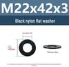 PA66 Nylon Wear-Resistant Flat Insulation Washer, Black & White, Round, Sizes M2-M24
