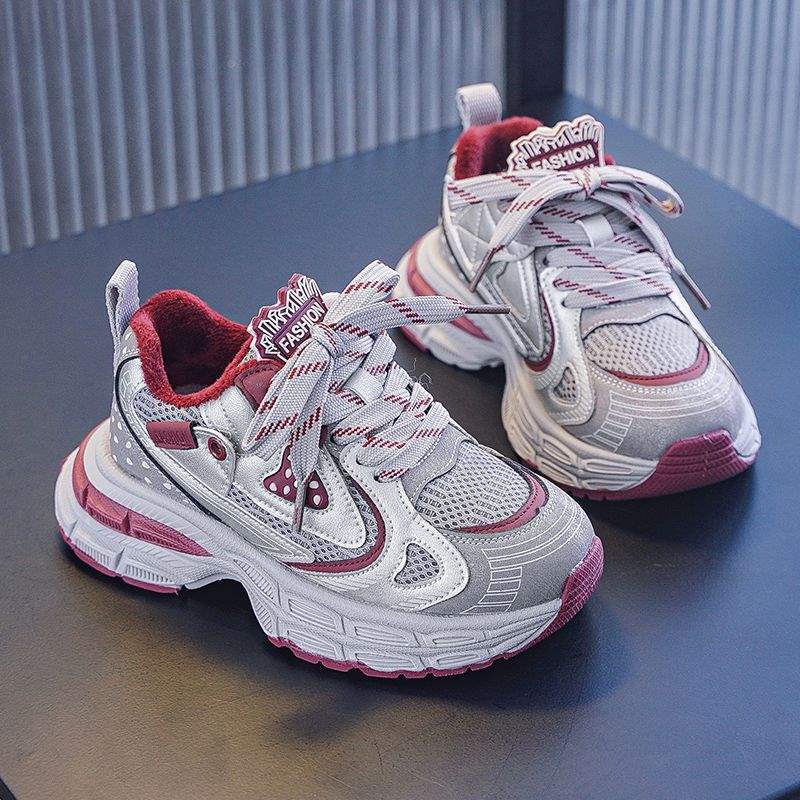 Mädchen Sportschuhe 2025 Herbst und Winter neue Kinder Papa Schuhe Student weichsohlige Freizeitschuhe mittlere und ältere Kinder Laufschuhe