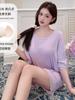 Einfache einfarbige Modal-Pyjamas mit Brustpolstern für Damen, Sommer, kurzärmelig, mit Shorts, süße Spitze, vielseitige Loungewear