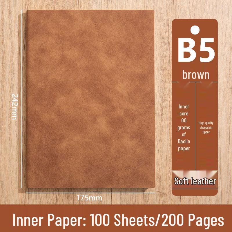 Personalized A5 Soft Leather Notebooks with Logo Printing: Custom Covers & Pages for Office Use