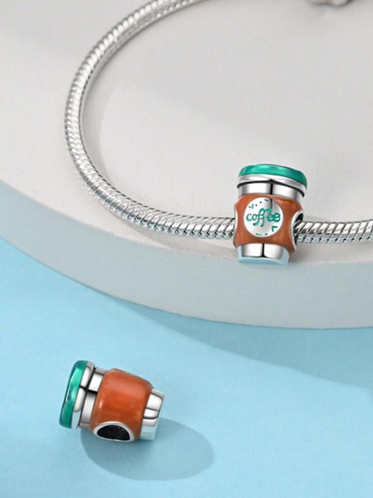 Charms Plata Pumpkin Beer Bottle Ice Cream Cup Beads Copper Plated Fit Charms Original Bracelet For Jewelry Making Diy Charm