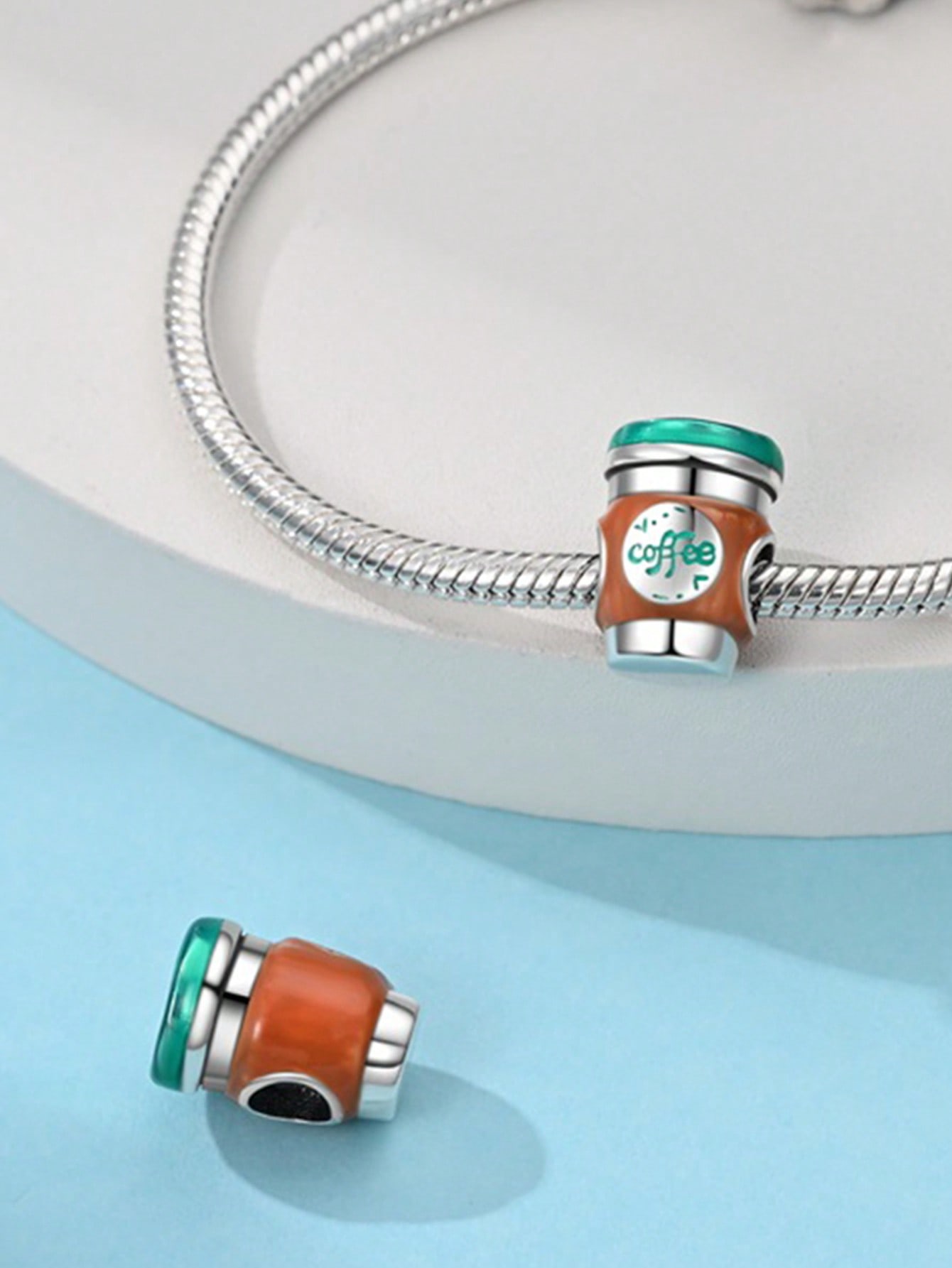 

Charm copper Colors Beer Bottle Ice cream cup Bead for Authentic Bracelets Do It Yourself Bead Charms Charm Bead Charms Jewellery Making Gift for Wome