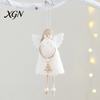 Soft Plush Home Decor Christmas Tree Angel Doll Ornament, Cute Small Handmade Pendant for Thanksgiving Day Gifts, Holiday Party Hanging