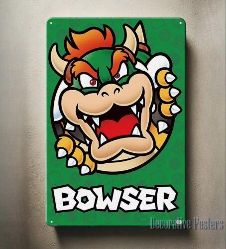 Bowser Metal Poster Super Retro Video Game Sign 2030cmaluminum 20x30cm(7.8x11.8inch)