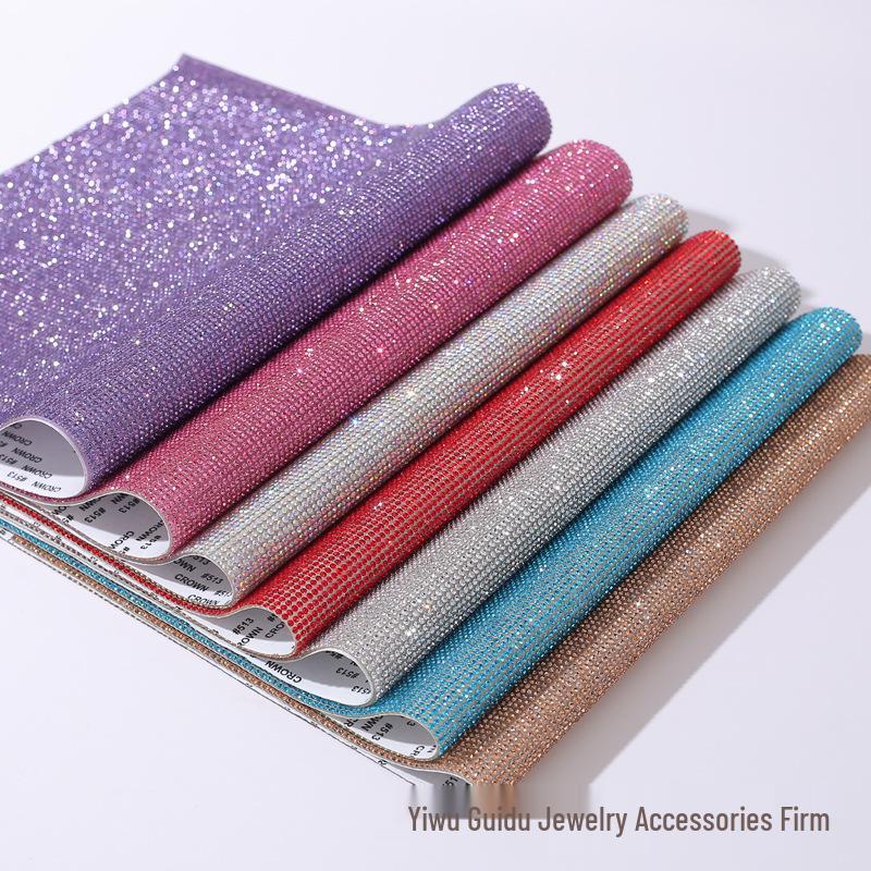 

Стразовая цепочка DIY украшение для ювелирных изделий самоклеящаяся стразовая наклейка 12x20cm (Double-sided Adhesive)