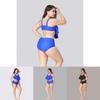 Calofe Sexy Ruffle Bikini Set Large Size For Chubby High Waist Women With Luxurious Fit
