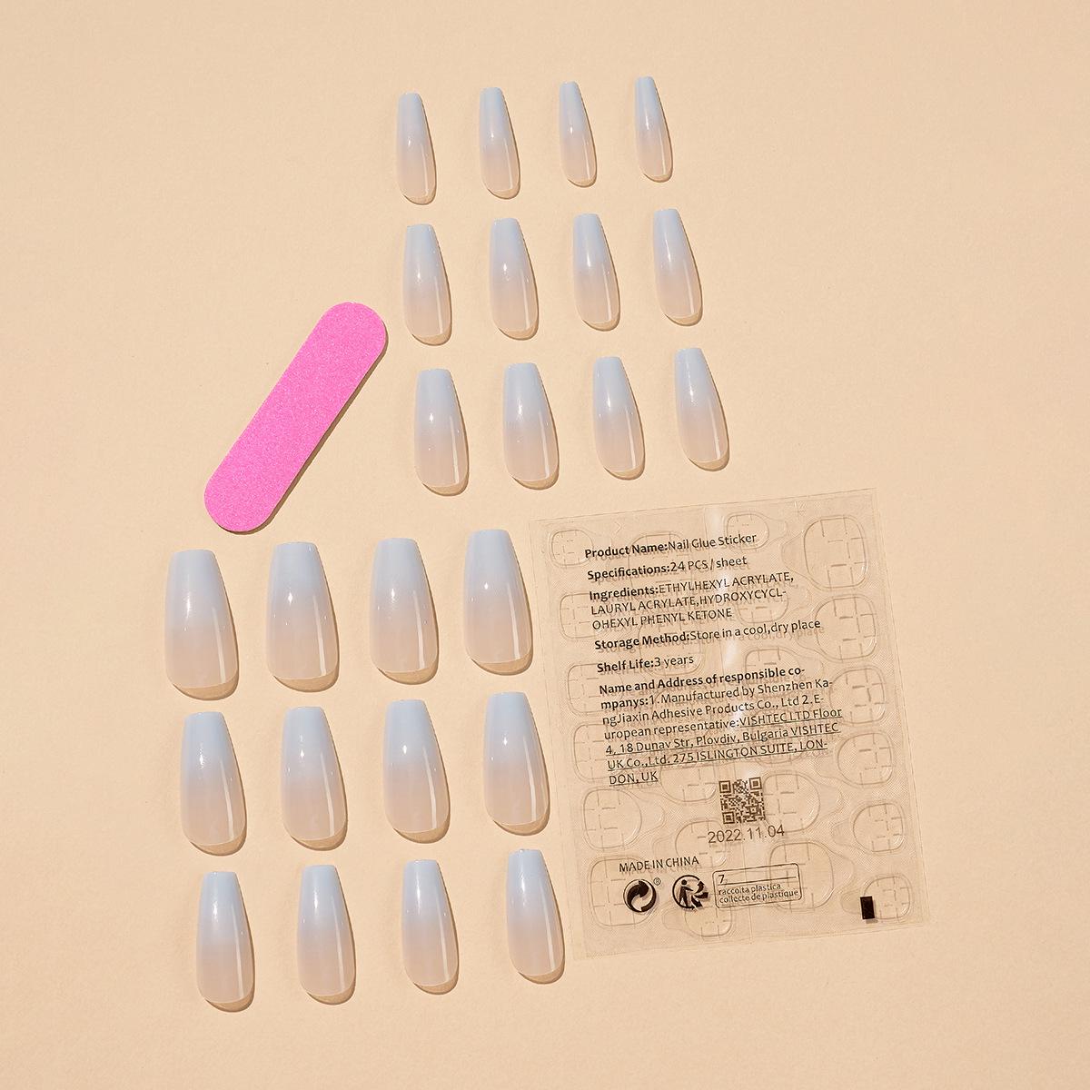 

Autumn Ballet Gradient Removable French Nail Art Patches