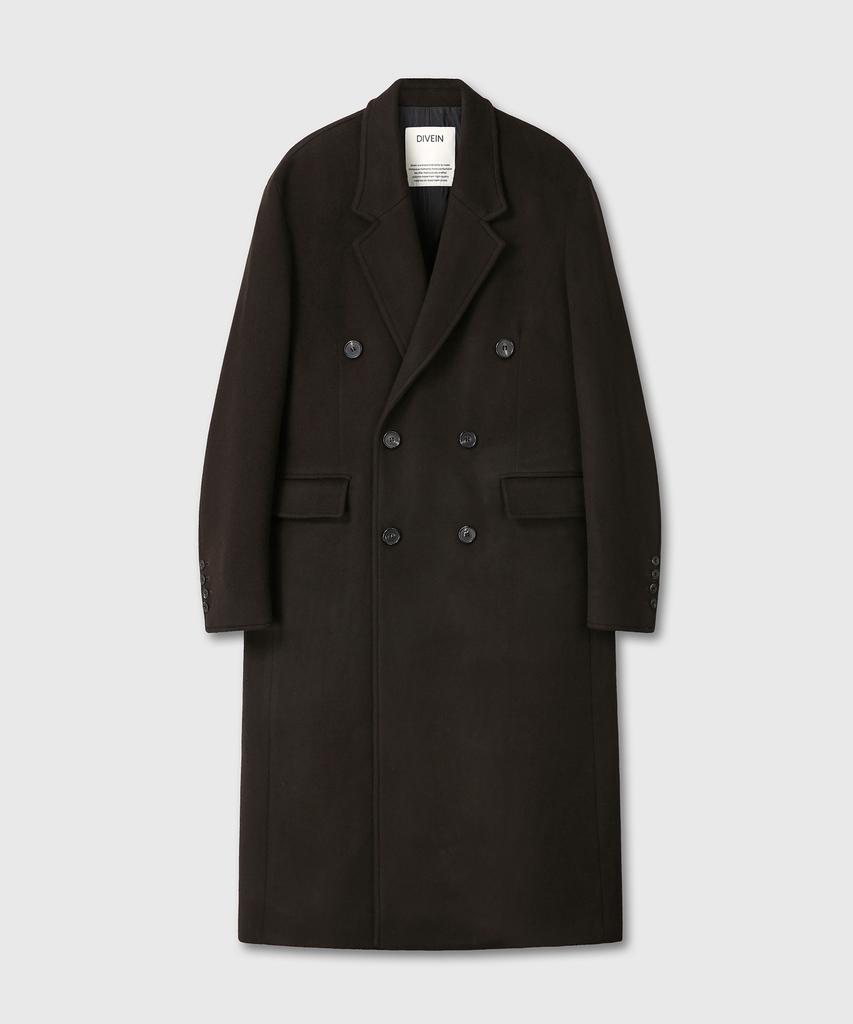 Divein Loosed Double Breasted Coat (Brown)
