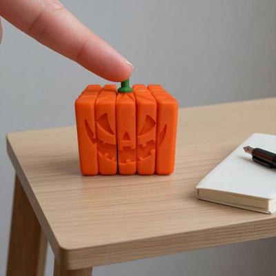 Yousheng 3D Printed Pumpkin Fidget Toy, Spooky Halloween Pumpkin Anxiety Relief Sensory Toy for Stress Relief, Halloween Party Supplies