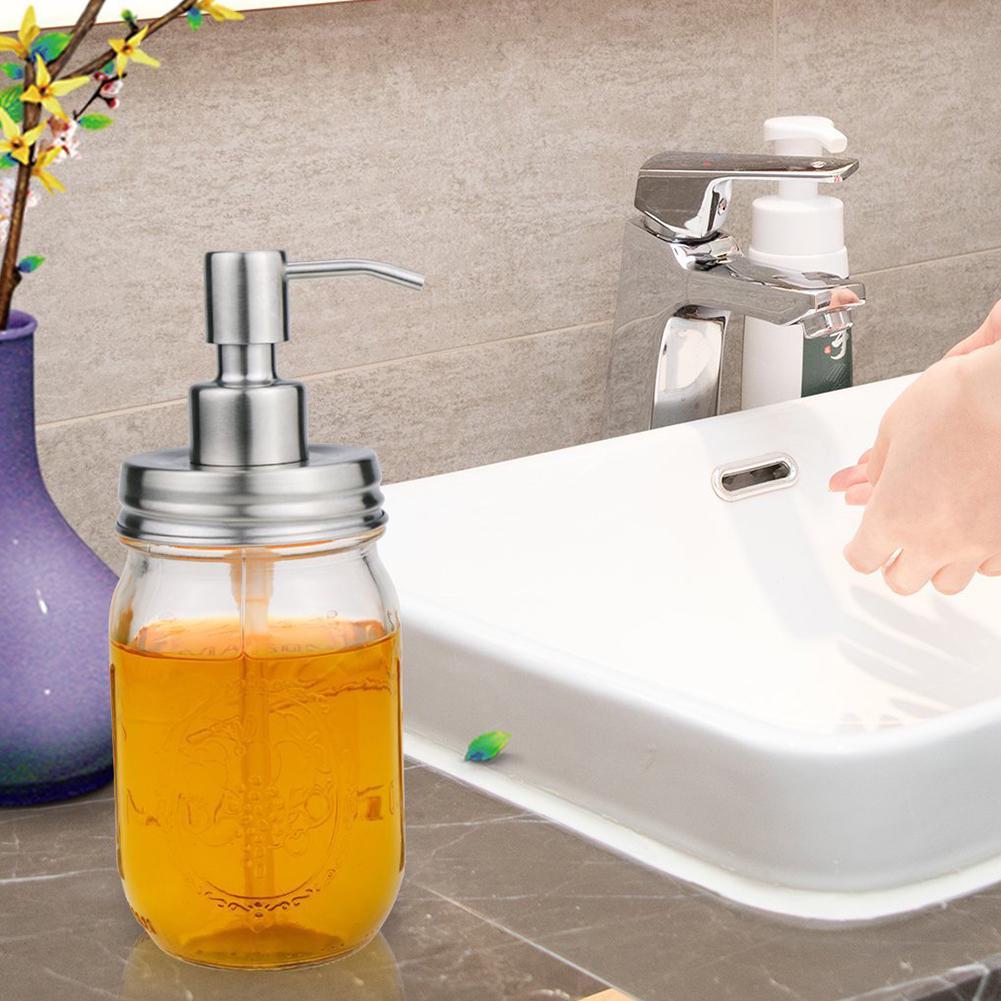 Bathroom Stainless Lotion Jar Steel Soap Dispenser