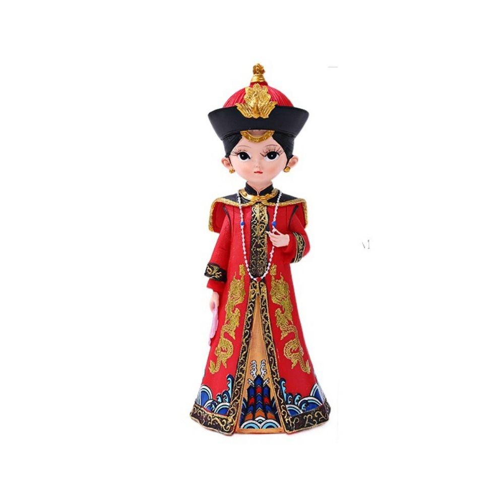 

National Style Court Resin Statue Ancient Figures Queen Resin Ornaments Emperor Model Gifts 12cm-style 3