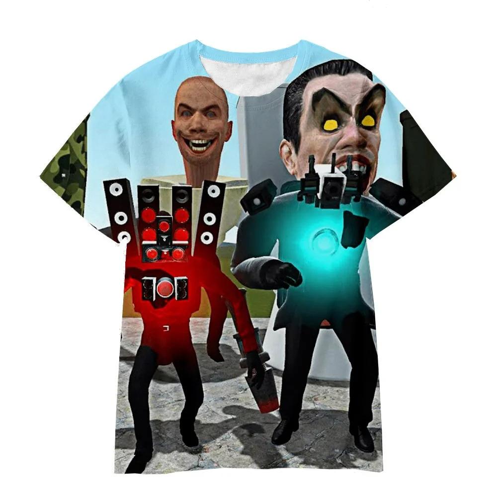 Skibidi Toaletní tričko s grafikou pro muže Oblečení 3D tisk Kameraman Anime Tričko Běžné Unisex Dětské Topy Tričko Legrační trička