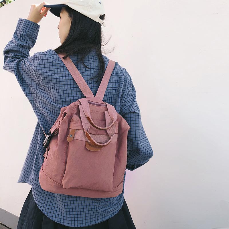 Japanese Retro Canvas Backpack for Women New Fashion Schoolbag for College Students Korean High School Backpack