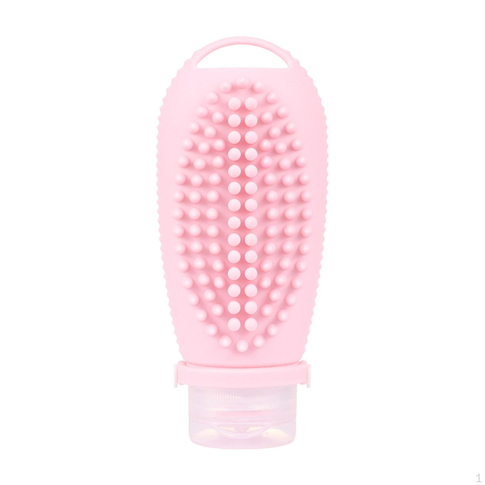 

Щетка для шампуня для волос 2 в 1 и расческа для бутылочек для путешествий для детей и взрослых, мягкие булавки, скребок для душа розовый