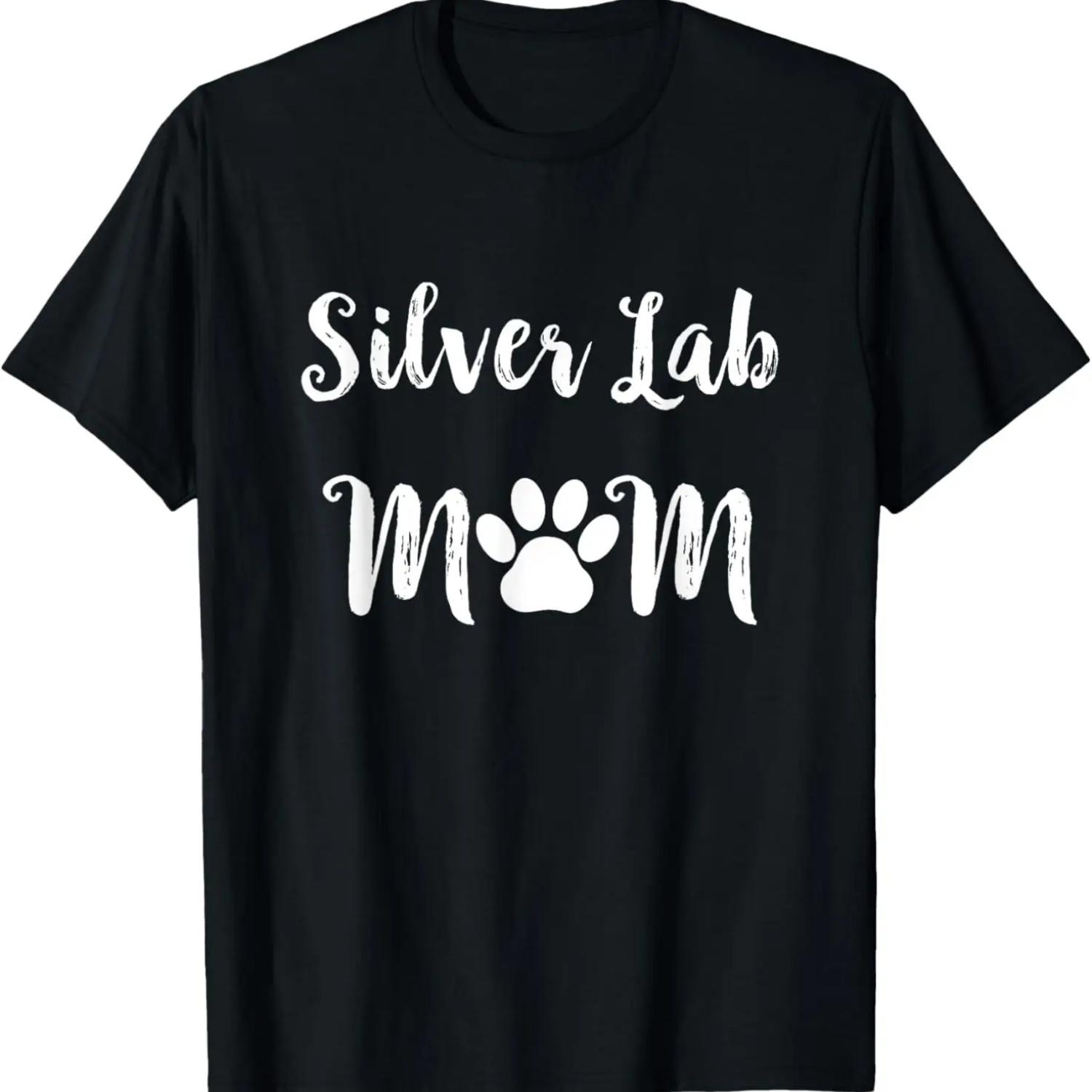 

Women s Silver Lab Mom Dog Lover T-Shirt XXXXXL чорний