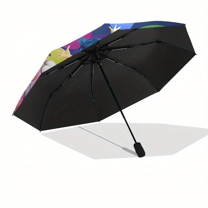 1pc Emotions,Inside Out Automatic Folding Umbrella: Compact 8-Bone Design Cartoon Outdoor Travel Companion, Business Umbrella, Christmas Val
