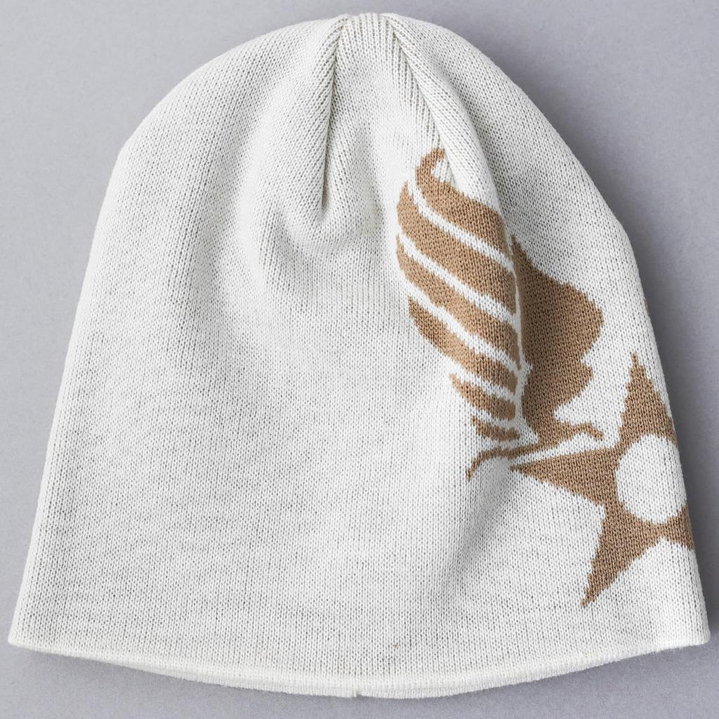 AVIREX LOGO Single Knit Watch Single USAF Beanie, Cap, Men's, Short, Autumn/Winter, Golf, Black, Cap, Knit, Watch, Off-White