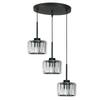 Black Pendant Ceiling Lamp Glass Shade Omena 14-952